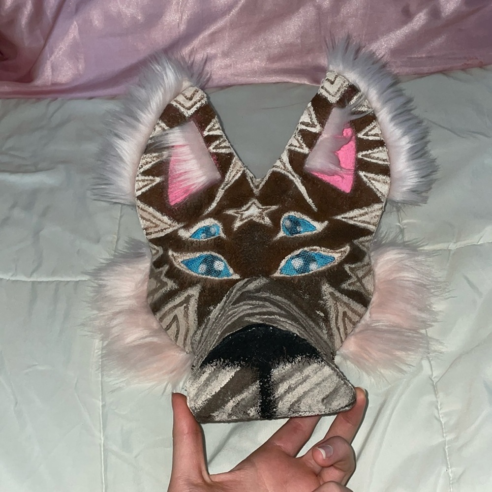 Handmade animal mask, furry mask/ quadrobist mask